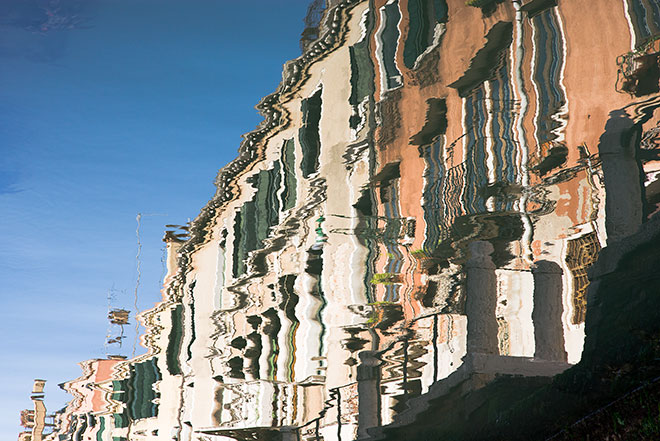 Reflections of Venice. Canal Side.